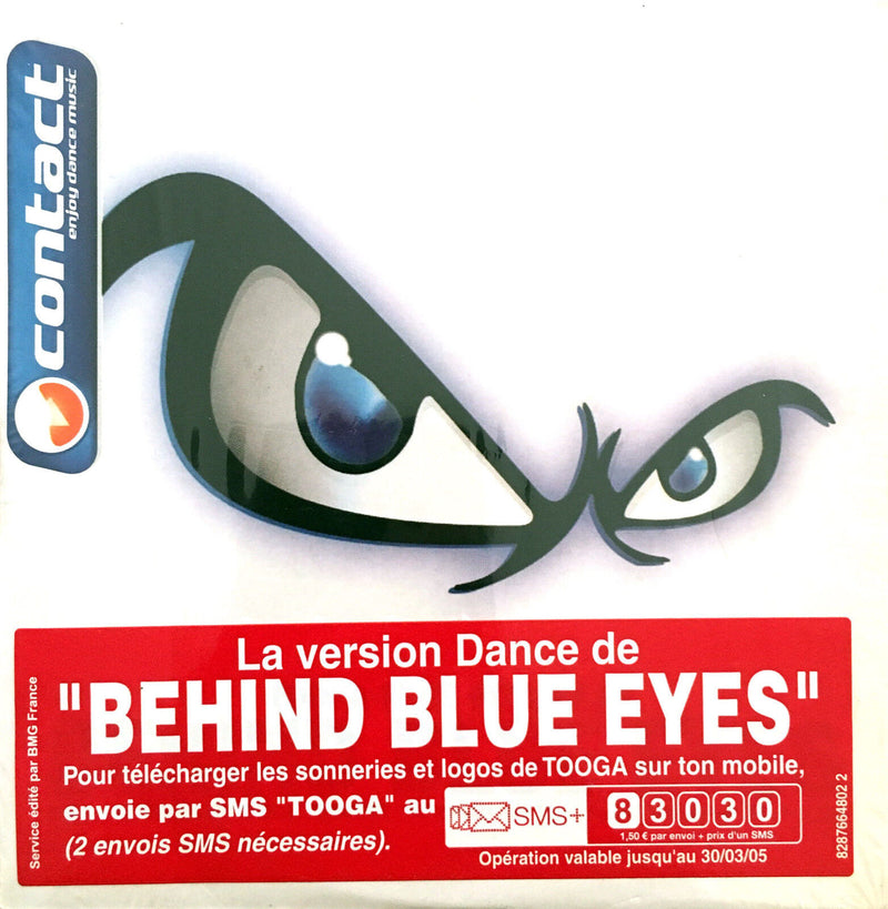 Tooga Feat. Pit Bailay ‎CD Single Behind Blue Eyes - France (M/EX)