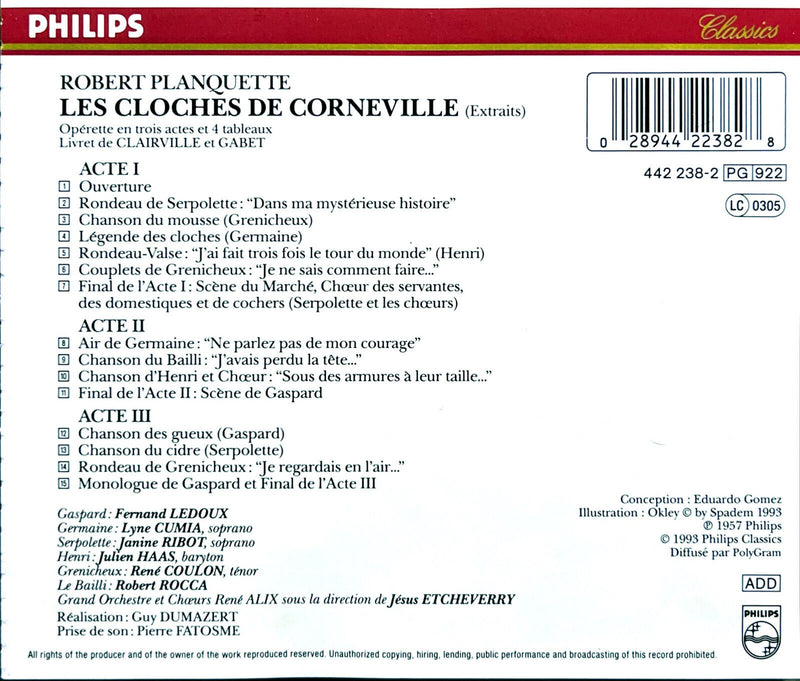 Robert Planquette CD Les Cloches De Corneville (Extraits)