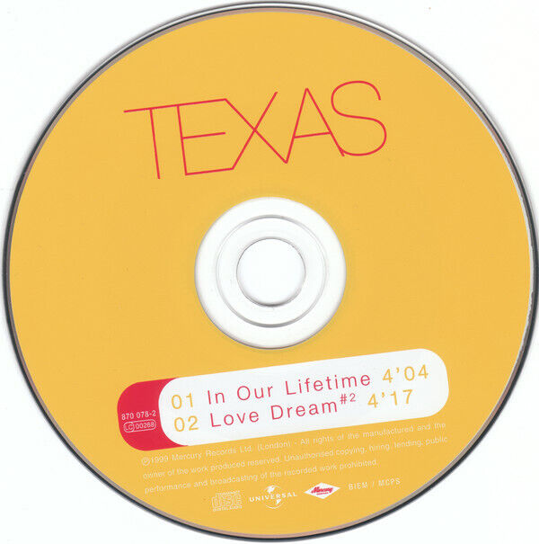 Texas ‎CD Single In Our Lifetime - Limited Edition, Gatefold Sleeve - France