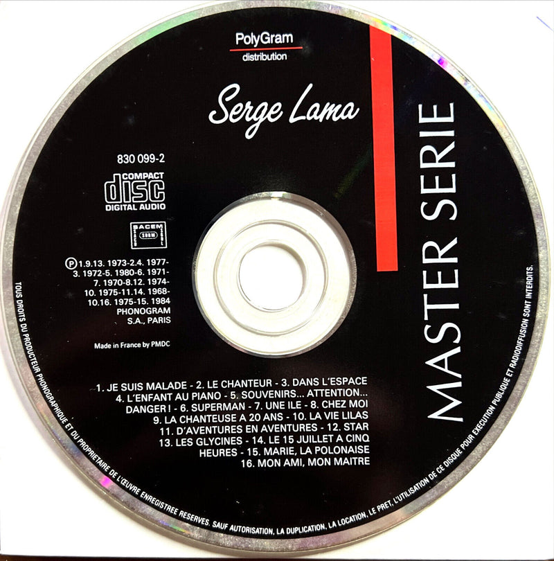 Serge Lama CD Master Serie