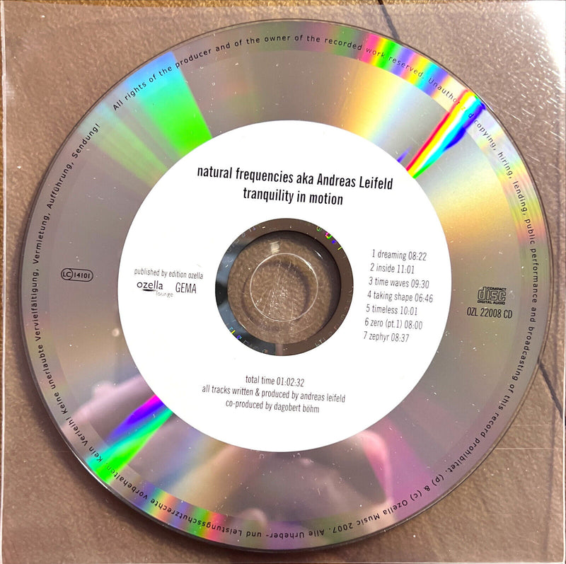 Natural Frequencies AKA Andreas Leifeld CD Tranquility In Motion