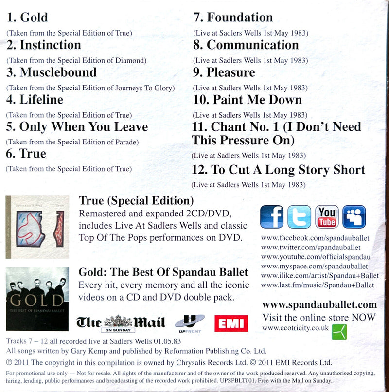 Spandau Ballet CD Spandau Ballet - Promo
