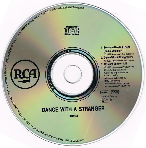Dance With A Stranger Maxi CD Everyone Needs A Friend - Germany (M/EX+)