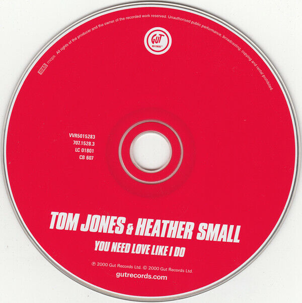 Tom Jones & Heather Small ‎Maxi CD You Need Love Like I Do - Europe (EX/M)