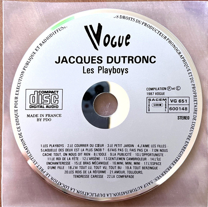 Jacques Dutronc CD Les Playboys - PDO