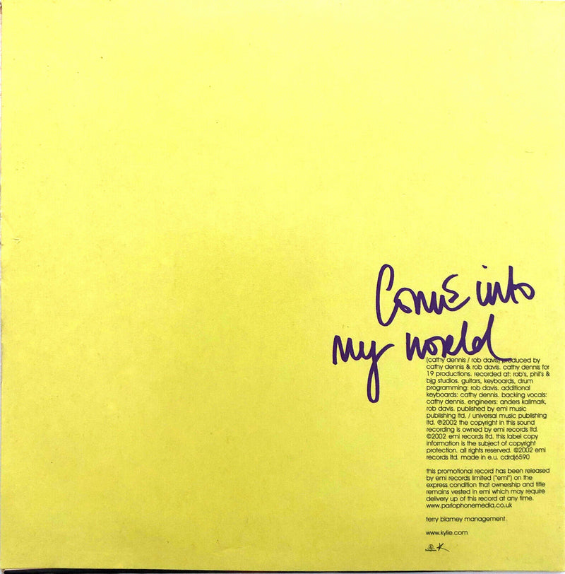 Kylie CD Single Come Into My World - Promo - UK (VG/M)
