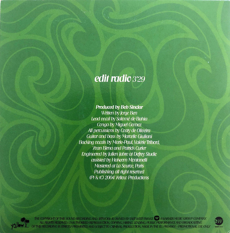 Salomé De Bahia ‎CD Single Taj Mahal - Promo (EX/EX+)