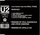 U2 ‎Maxi CD Even Better Than The Real Thing (Remixes) - Europe (EX+/EX)