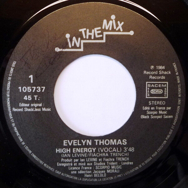 Evelyn Thomas 7" High Energy - France (EX/EX)