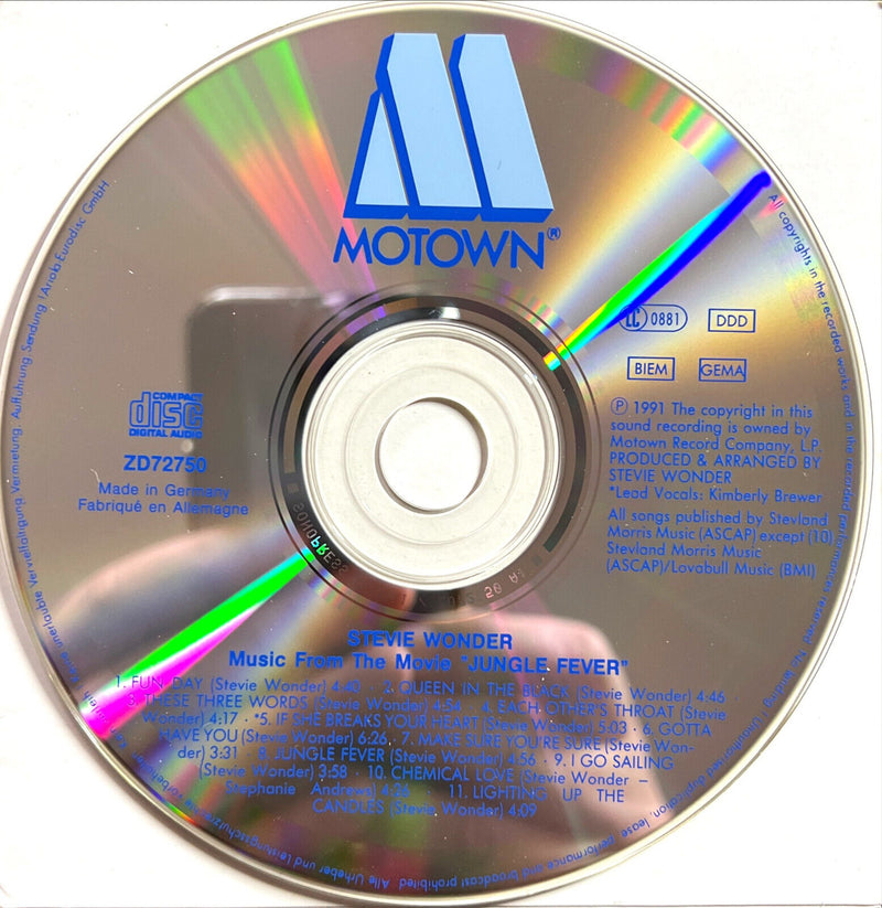 Stevie Wonder CD Music From The Movie "Jungle Fever"