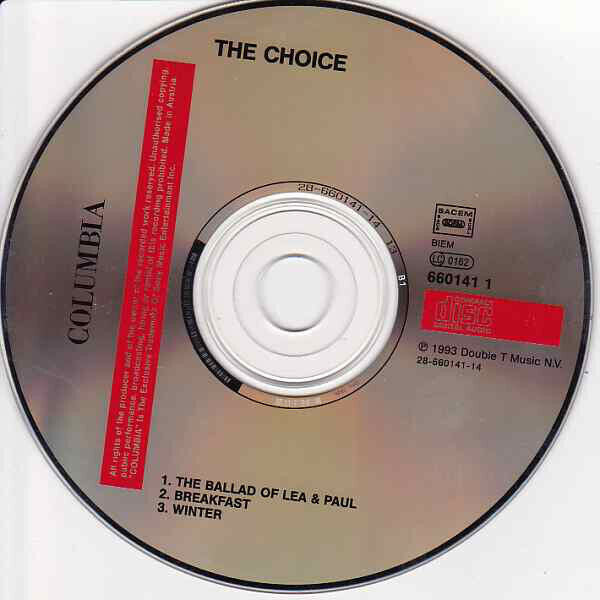 The Choice Maxi CD The Ballad Of Lea & Paul - Europe (VG+/VG+)