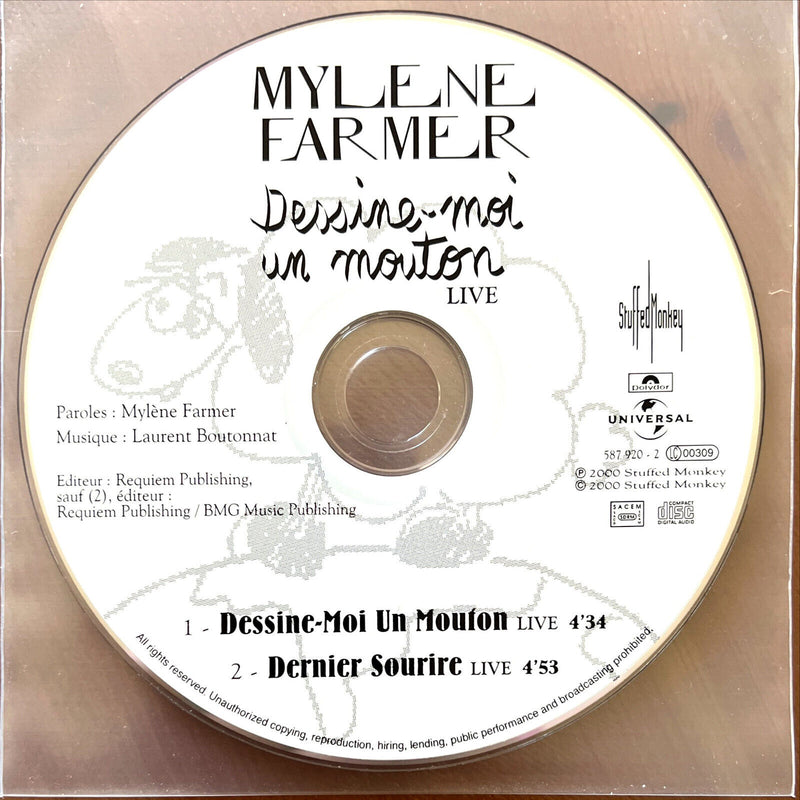 Mylène Farmer CD Single Dessine-Moi Un Mouton (Live)