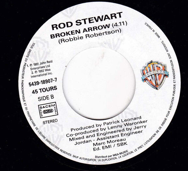 Rod Stewart ‎7" Your Song / Broken Arrow - France (EX/EX)