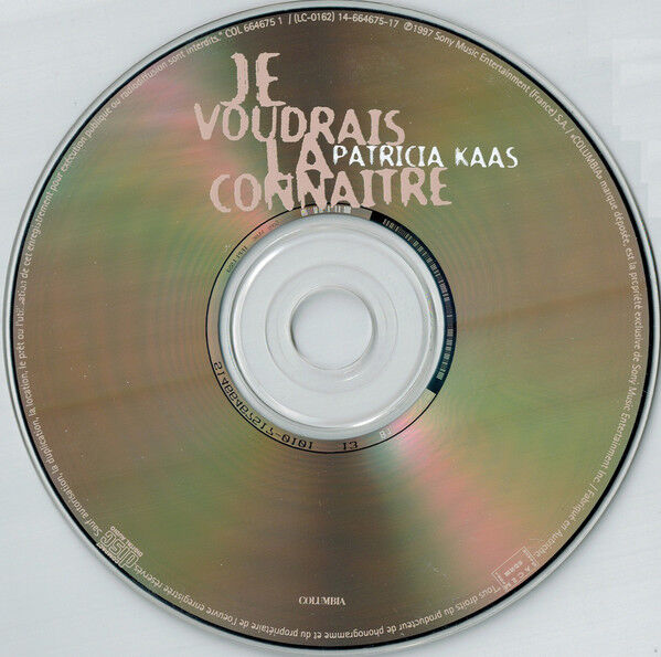 Patricia Kaas ‎CD Single Je Voudrais La Connaître - France (EX/M)