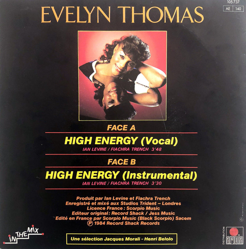 Evelyn Thomas 7" High Energy - France (EX/EX)