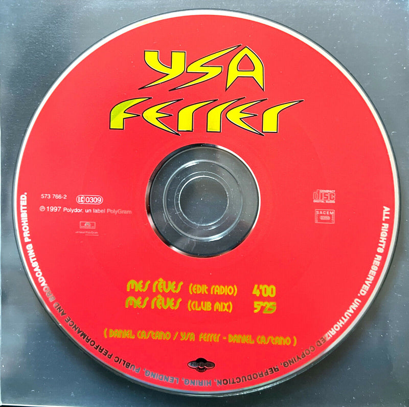 Ysa Ferrer CD Single Mes Rêves