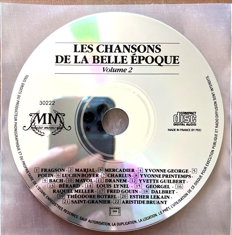 Various CD Chansons De La Belle Époque Volume 2