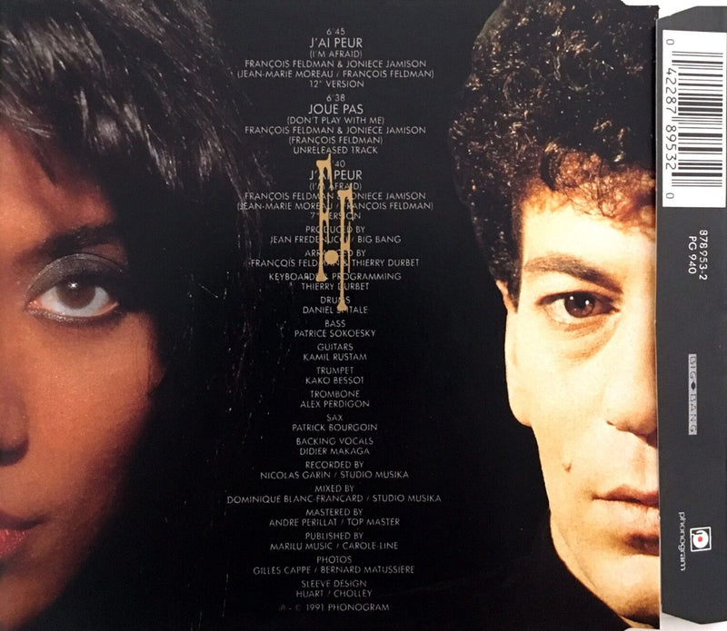 François Feldman & Joniece Jamison ‎Maxi CD J'Ai Peur (I'm Afraid) - France