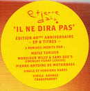 Etienne Daho 12" Il Ne Dira Pas (Revamped & Remixed) - Vinyle Orange Transparent