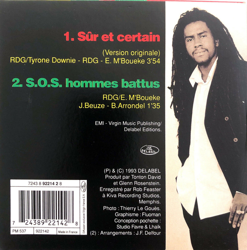 Tonton David ‎CD Single Sûr & Certain - France (EX+/M)
