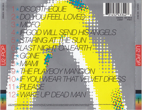 U2 ‎CD Pop - Europe (EX/EX)