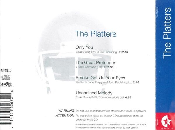 The Platters Maxi CD Only You - Shape CD - France (EX+/EX+)