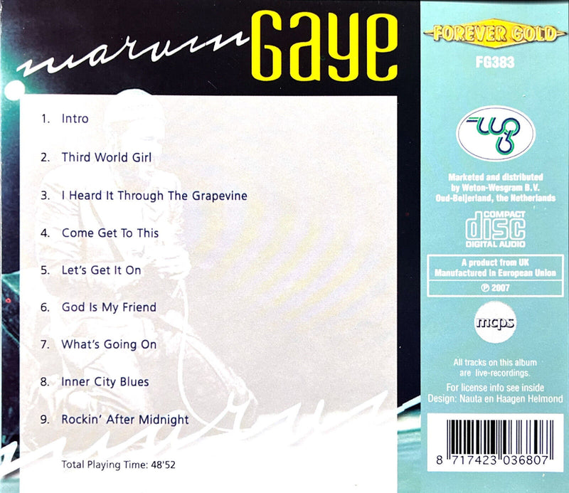 CD Marvin Gaye Live - Forever Gold Collection