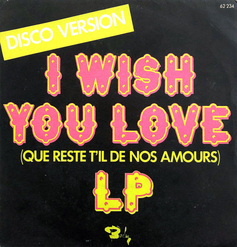 LP 7" I Wish You Love (Que Reste T'il De Nos Amours) - France (VG+/EX)