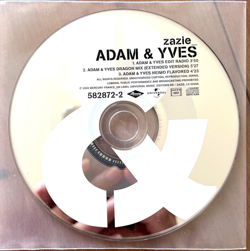 Zazie CD Single Adam & Yves + Présentoir 10"
