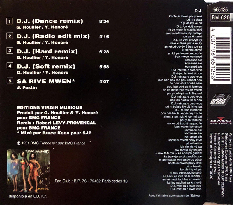 Zouk Machine Maxi CD D.J. - France (EX+/M)
