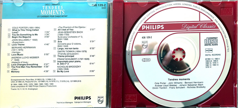 Les Classiques Pour Chaque Instant CD Tendres Moments