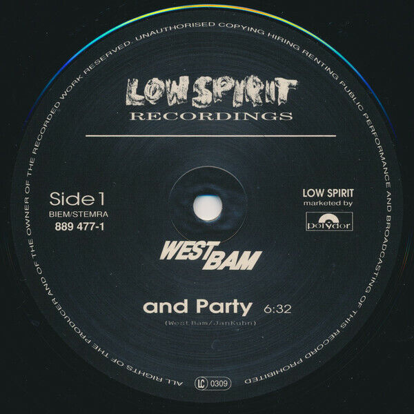 WestBam ‎12" And Party - Germany (VG+/M)