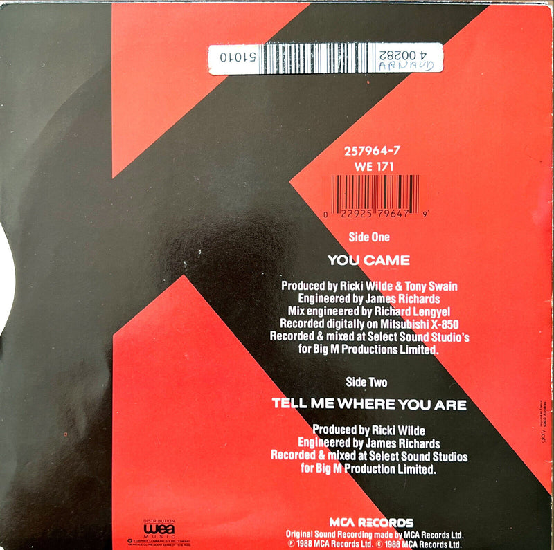 Kim Wilde 7" You Came - France