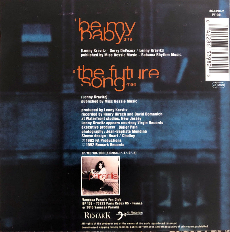 Vanessa Paradis CD Single Be My Baby - France (EX+/EX+)