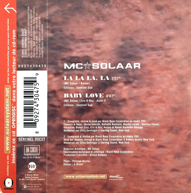 MC Solaar CD Single La La La, La - France (EX/M)
