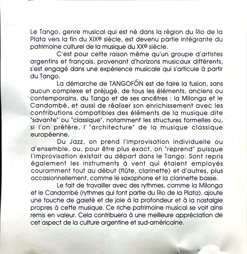 Tangofón CD Gomina