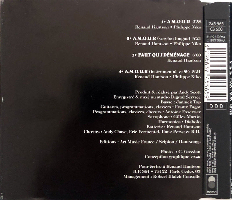 Renaud Hantson ‎Maxi CD A.M.O.U.R - France (EX+/EX+)