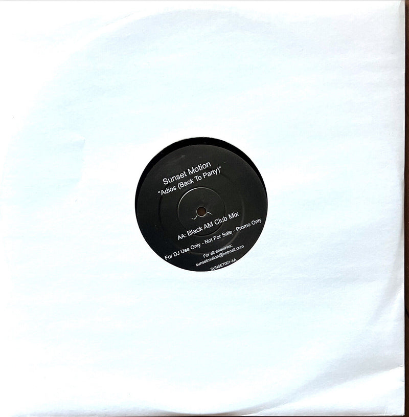 Sunset Motion 12" Adios (Back To Party) - Promo