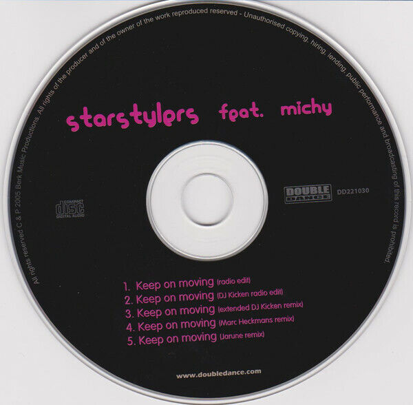 Starstylers Feat. Michy Maxi CD Keep On Moving - Holland (VG+/VG+)