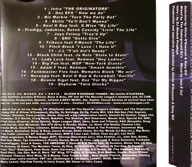 The Originators by Olivier N' Guessan & Dany Bill CD Mixtape The Volume 1