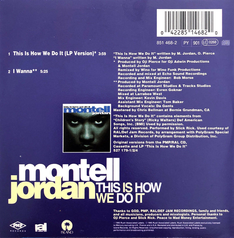 Montell Jordan ‎CD Single This Is How We Do It - Europe (M/M)