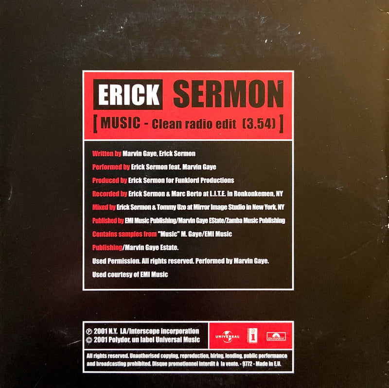 Erick Sermon Featuring Marvin Gaye CD Single Music - Promo - Europe (VG+/EX+)