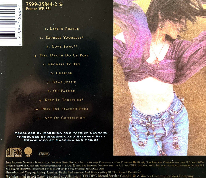 Madonna CD Like A Prayer