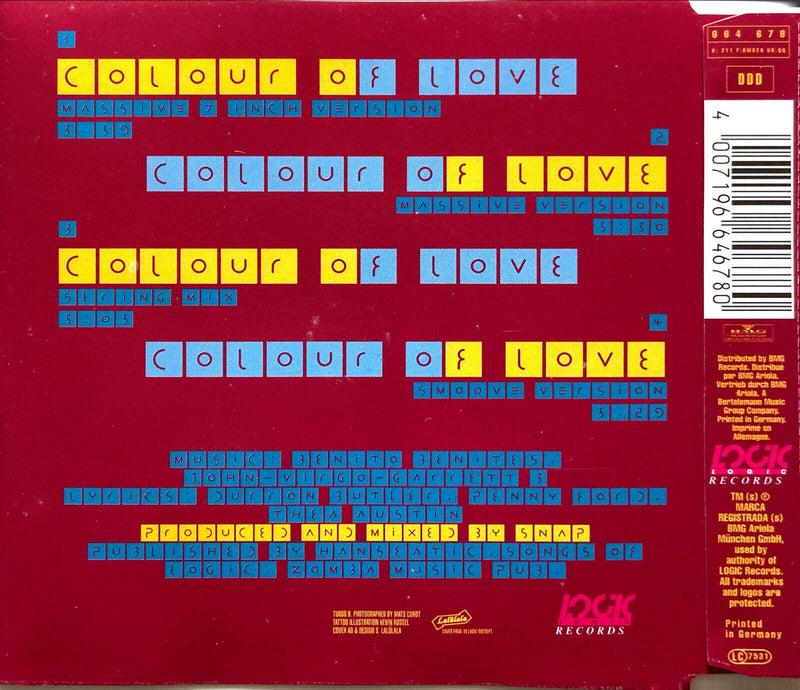Snap! ‎Maxi CD Colour Of Love - Europe (M/EX+)