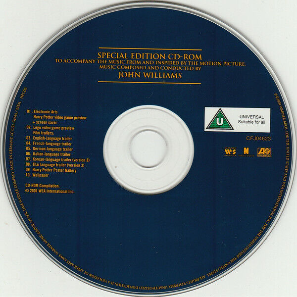 John Williams CD+CD-Rom Harry Potter And The Philosopher's Stone (Music From And
