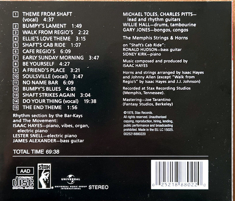 Isaac Hayes CD Shaft