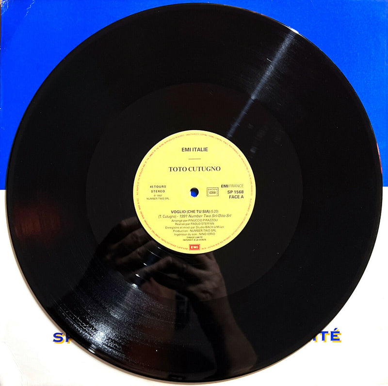Toto Cutugno 12" Voglio (Che Tu Sia) - Promo - France