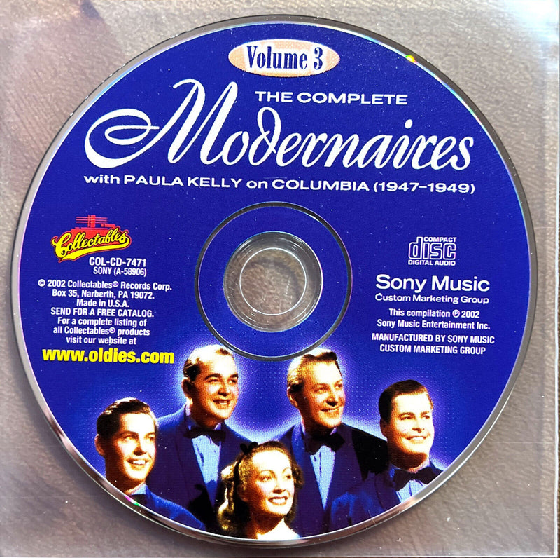 The Modernaires With Paula Kelly CD The Complete Modernaires On Columbia Volume