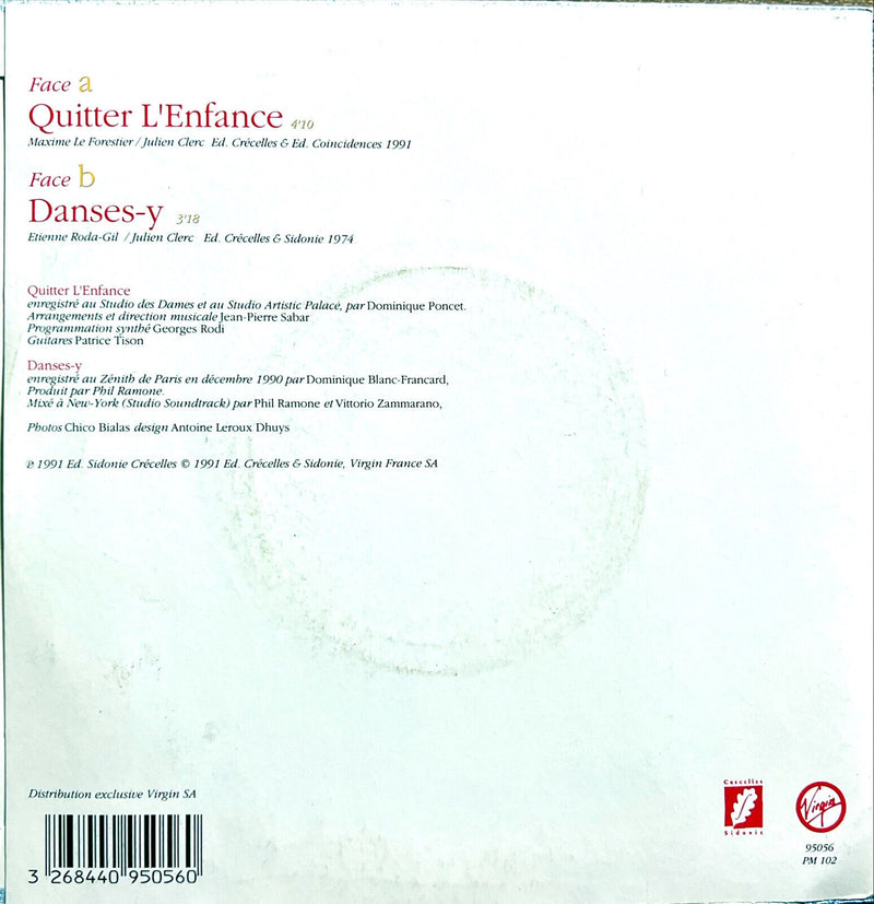 Julien Clerc 7" Quitter L'enfance