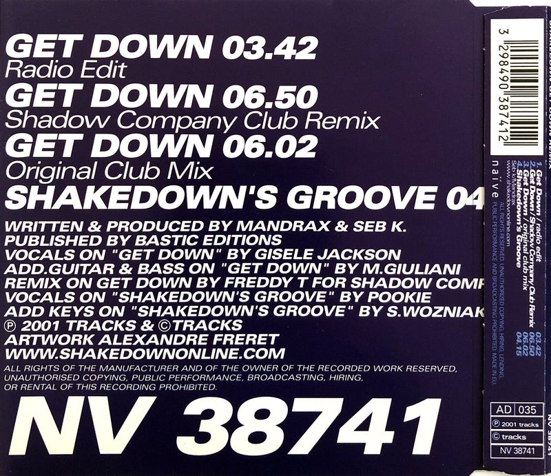Shakedown Maxi CD Get Down (Remix) - Europe (EX+/EX+)